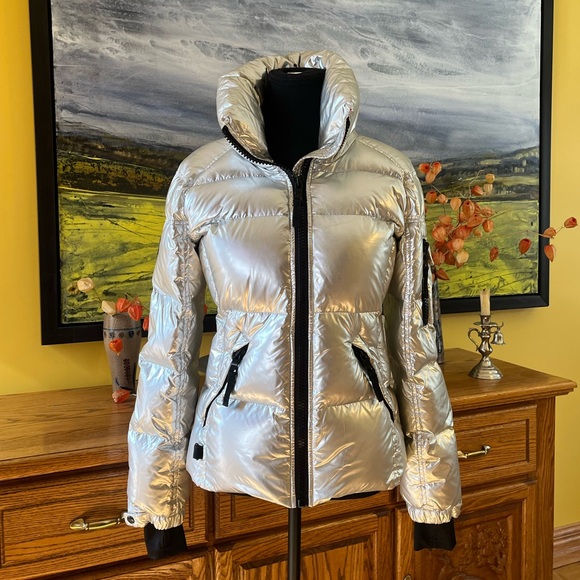 SAM Freestyle Iconic Silver Puffer Jacket - Picture 4 of 14